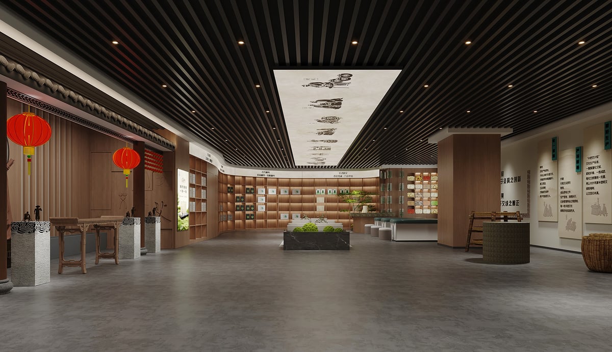 建正中心 国医华草展厅 200 平 - 效果图 2